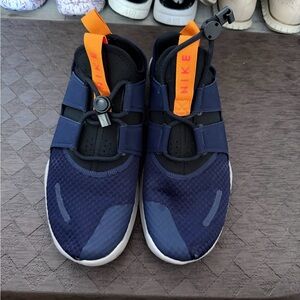 Nike Men’s Navy and Orange Athletic Slip-On Trainers